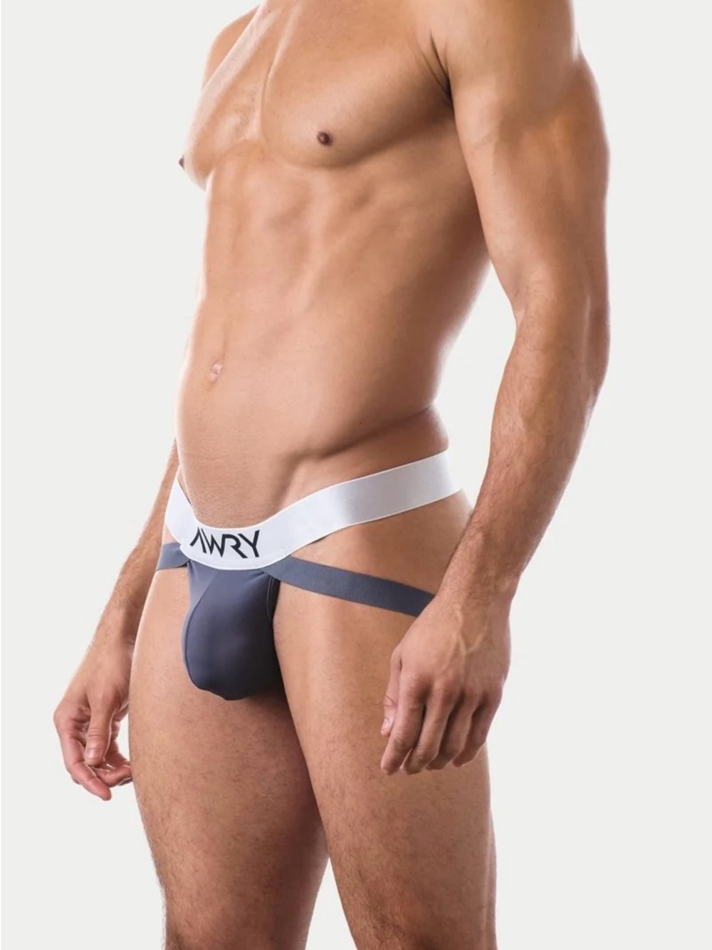 AWRY Apex Jock Thong in Gray, Large - Picture 2 of 9